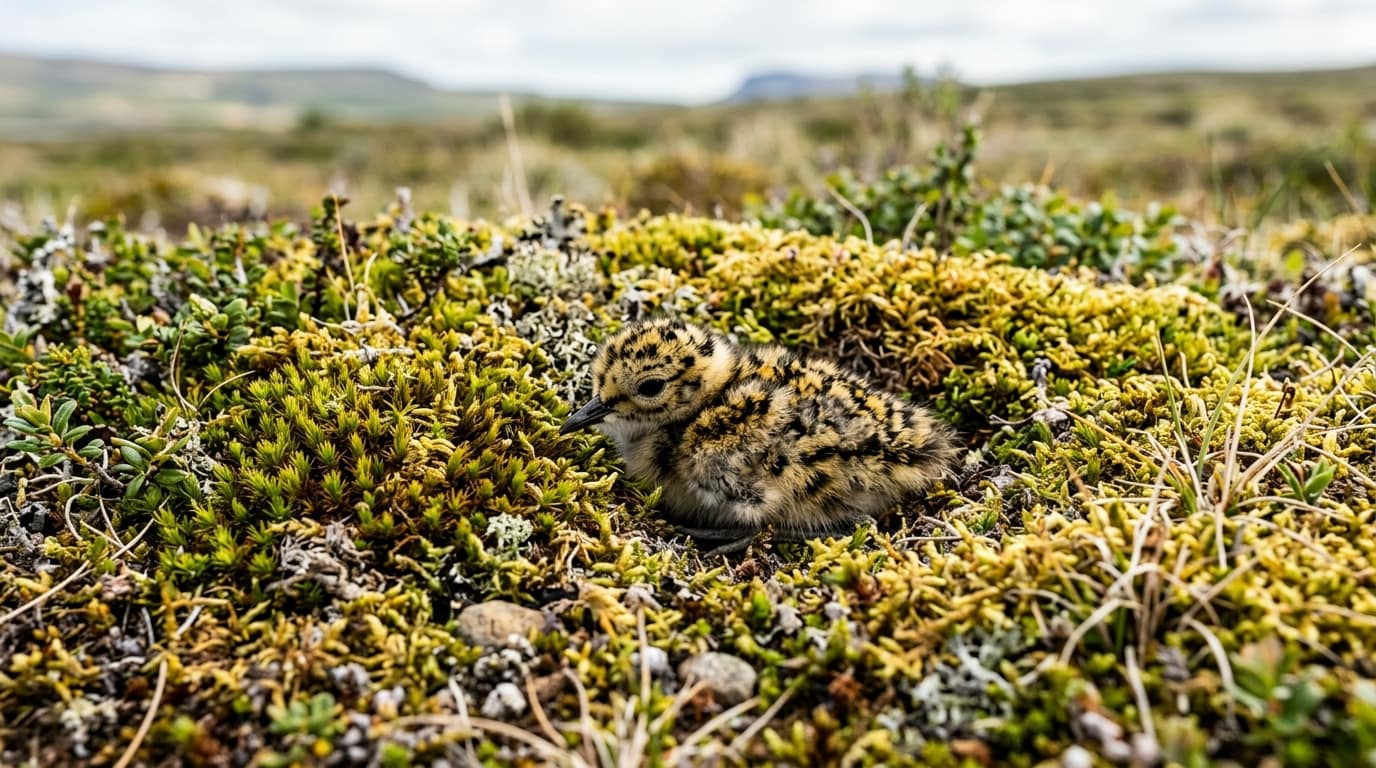 Golden Plover Chicks That Look Like Moss lead image