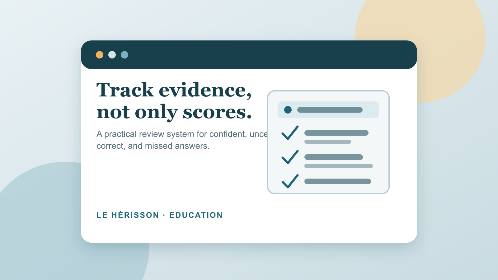 Why Good Test Practice Tracks Evidence, Not Just Scores lead image