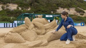Enormous Sand Sculpture Depicts Summer’s Wasted Food in Art