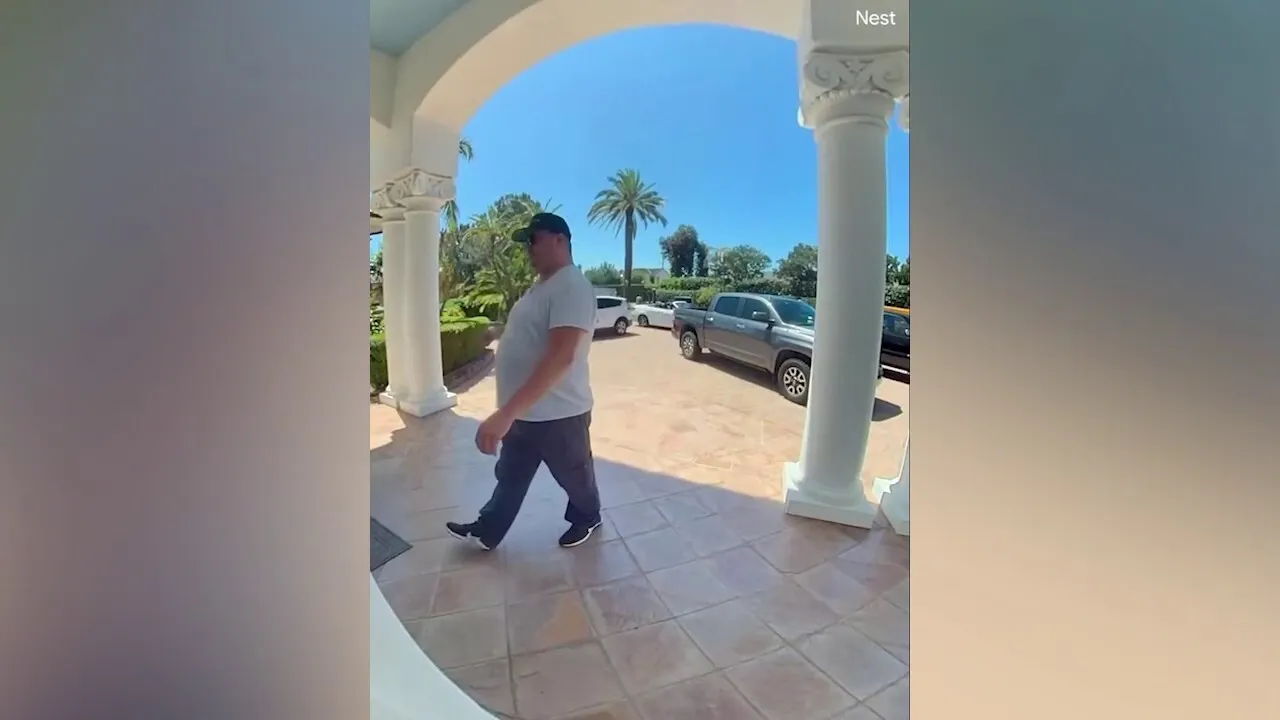 California man’s leisurely stroll into home to allegedly steal Hermes blankets worth $5K each caught on video