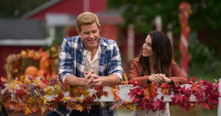 Jessica Lowndes and Trevor Donovan A Harvest Homecoming Great American Family 03.jpg