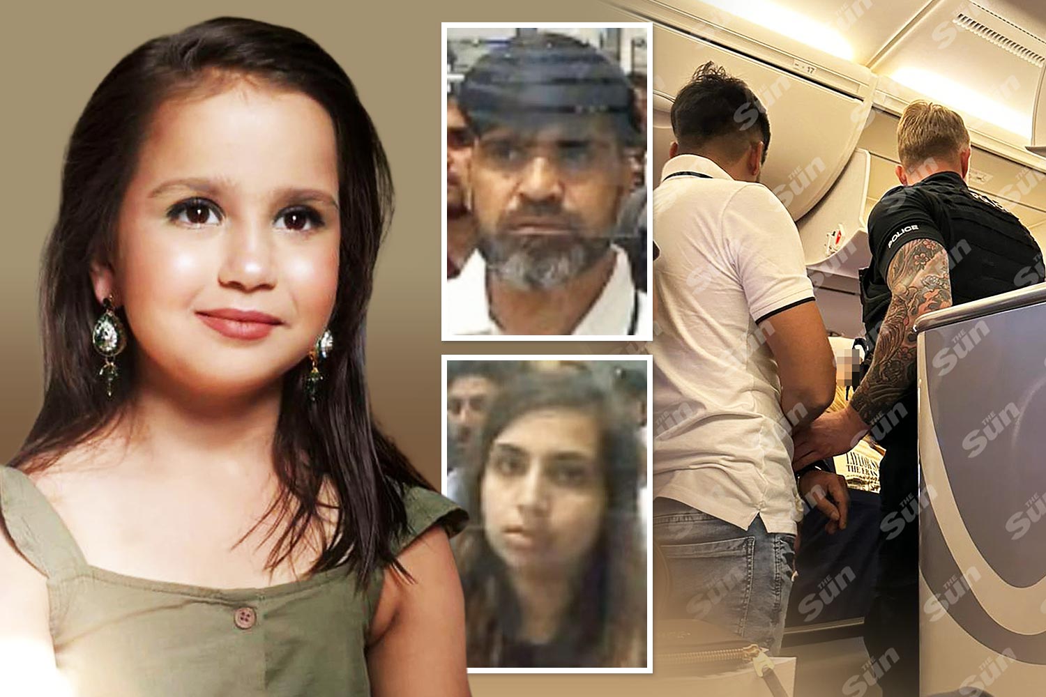 Moment Sara Sharif cops storm plane & escort man out in cuffs as schoolgirl’s dad & stepmum arrested over her ‘murder’