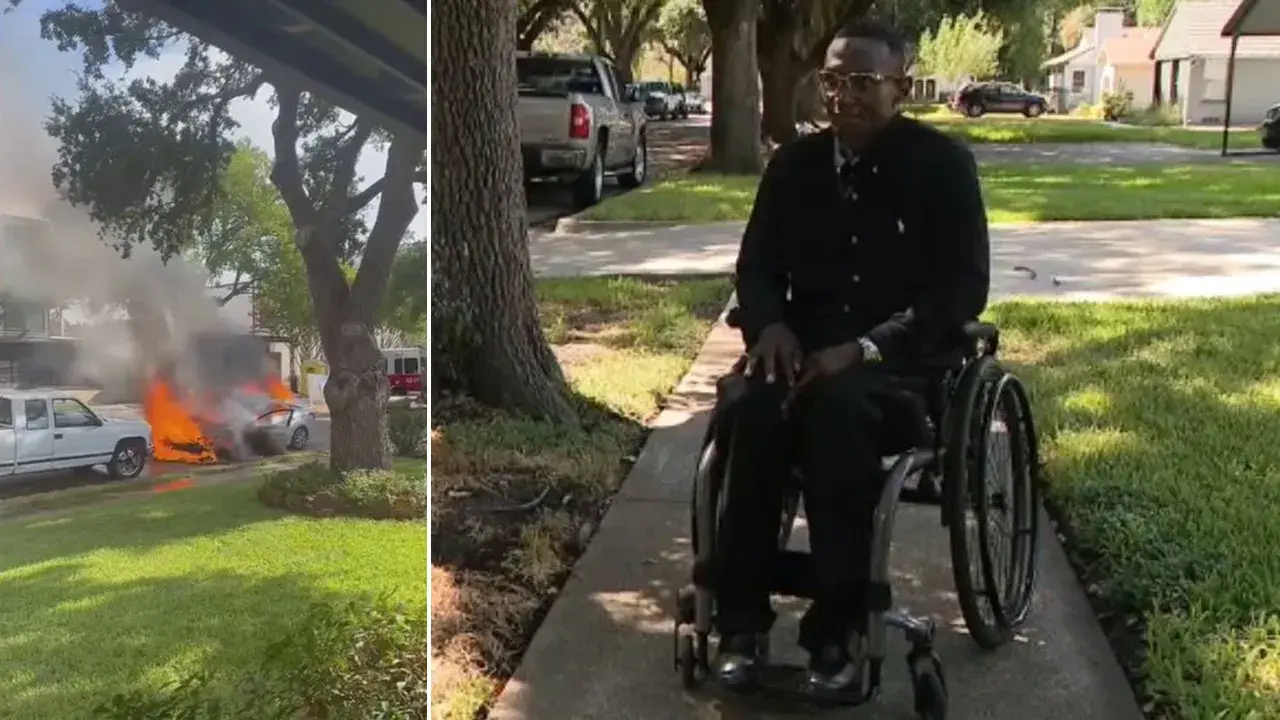 Woman pulls paralyzed Texas man from burning car: ‘She was his angel’