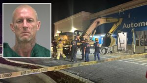Florida man plows stolen excavator into Walmart, police say