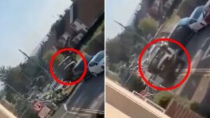 Shock moment Army truck rams through police roadblock near Royal Marines base as driver arrested for ‘attempted murder’