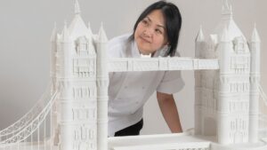 Giant sculpture of London’s iconic Tower Bridge has been created… entirely from SUGAR