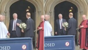 Queen’s favourite Prince Andrew joins Royal Family at St George’s Chapel to pay tribute to late monarch
