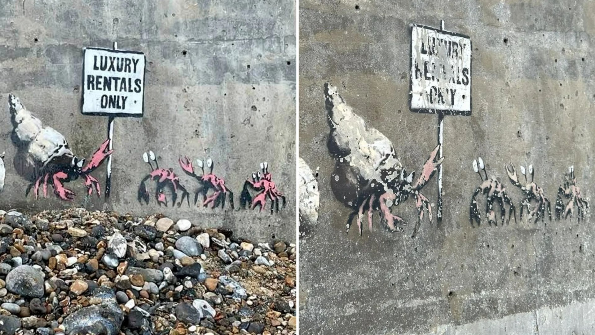 Banksy worth hundreds of thousands of pounds could be DESTROYED in just weeks from looming danger