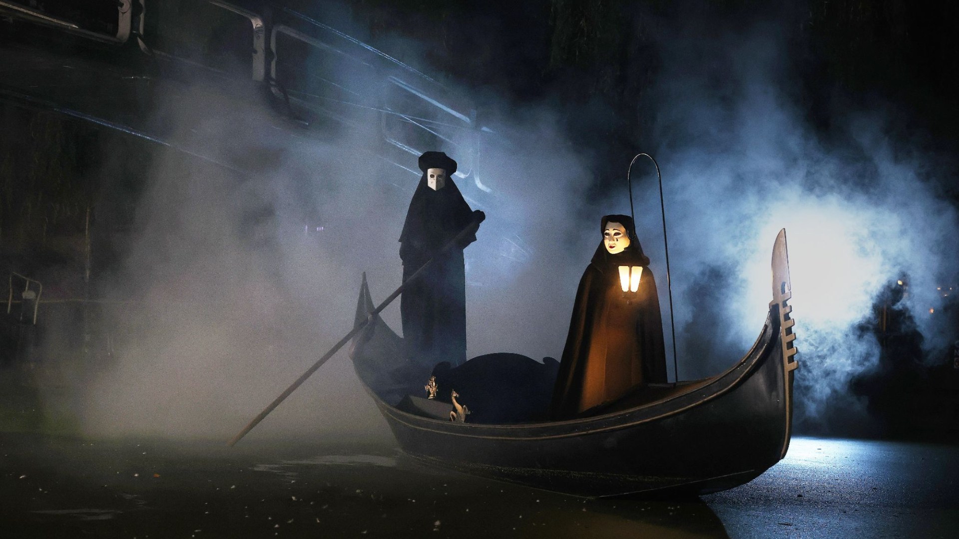 London’s canals transformed into ghost town as ghoulish gondolas glide through Little Venice