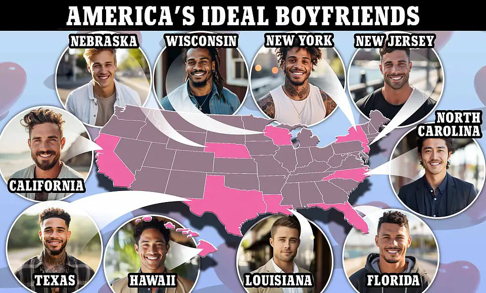 Here’s what the perfect boyfriend looks like in every US state, according to AI – so what does it say about where YOU live?