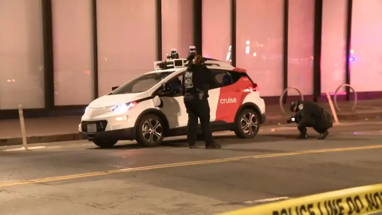 Self-driving vehicle runs over, pins woman in San Francisco; operator claims human hit her first